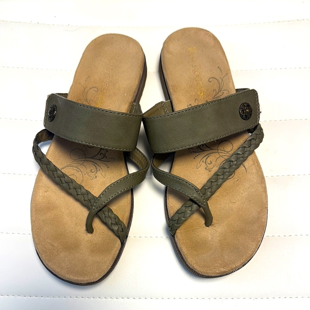 Kim Rogers Olive Green Women's Sandals